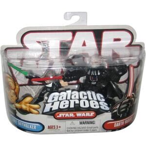 Star Wars Galactic Heroes Luke Skywalker & Darth Vader Hasbro Figure Set New